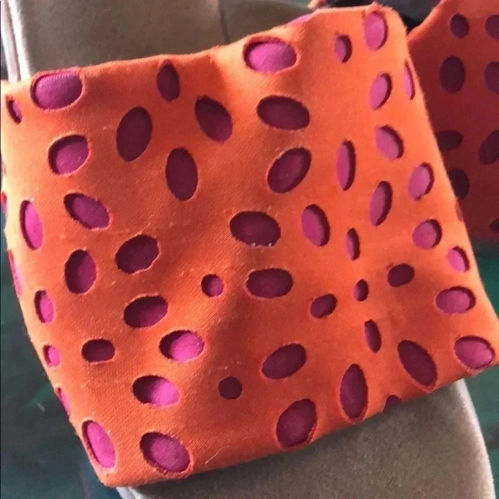 Sz8 Orange & Pink Aerosoles Sandals - Picture 2 of 7